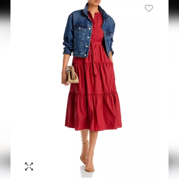 NWT || DEREK LAM 10 CROSBY || size 0, tiered dress, a-line, short sleeved - Picture 2 of 12